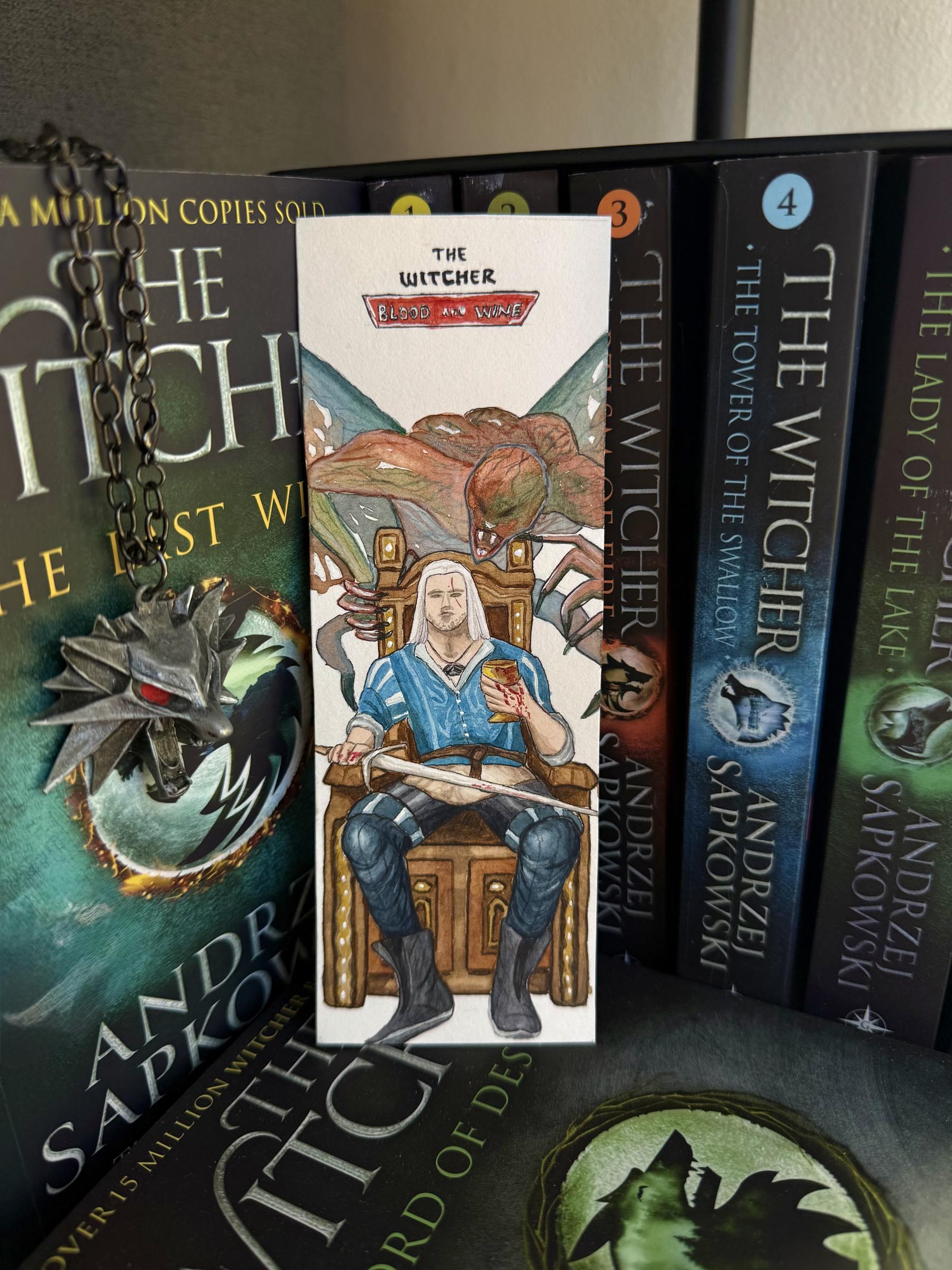 Witcher Watercolor Bookmark