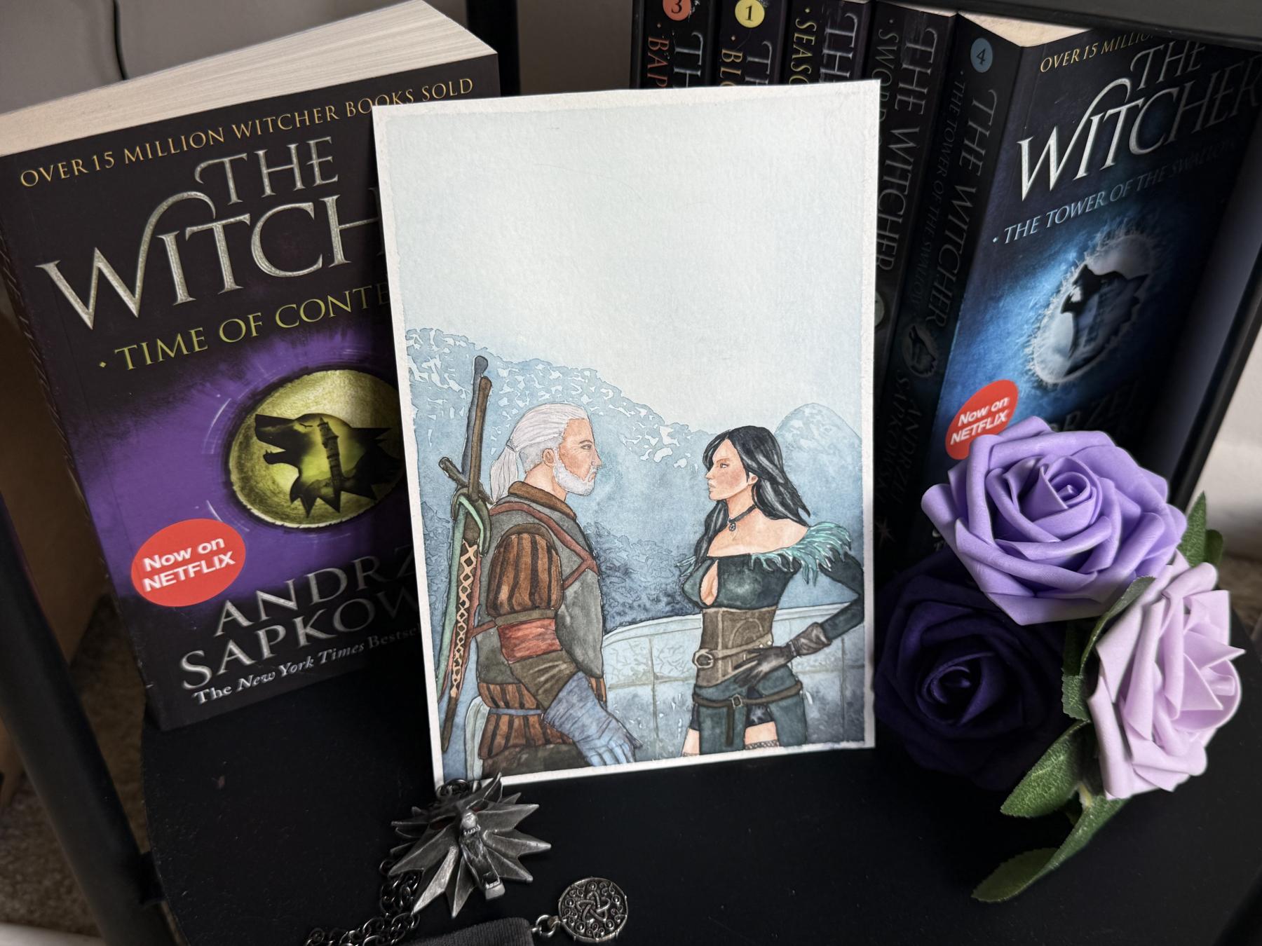 Yennefer & Geralt Watercolor Painting